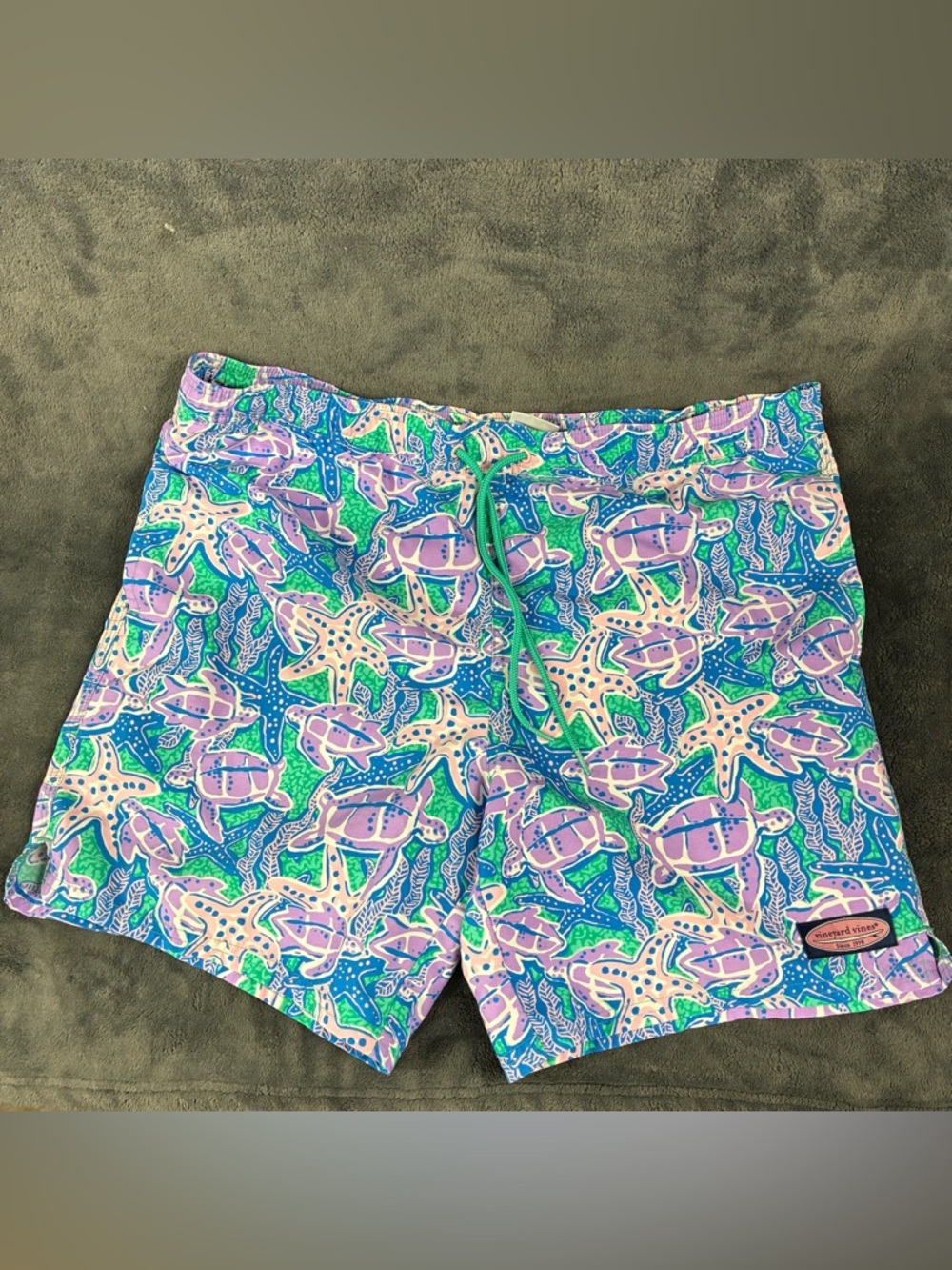 Vineyard Vines Multicolor Sea Turtle & Starfish Swim Trunks